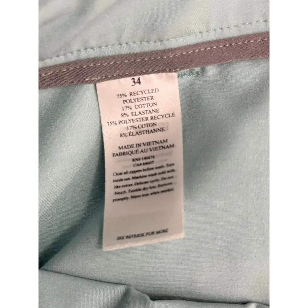 Faherty All Day Shorts Men’s 34 Performance 9” Blue Chino Belt Loop Preppy